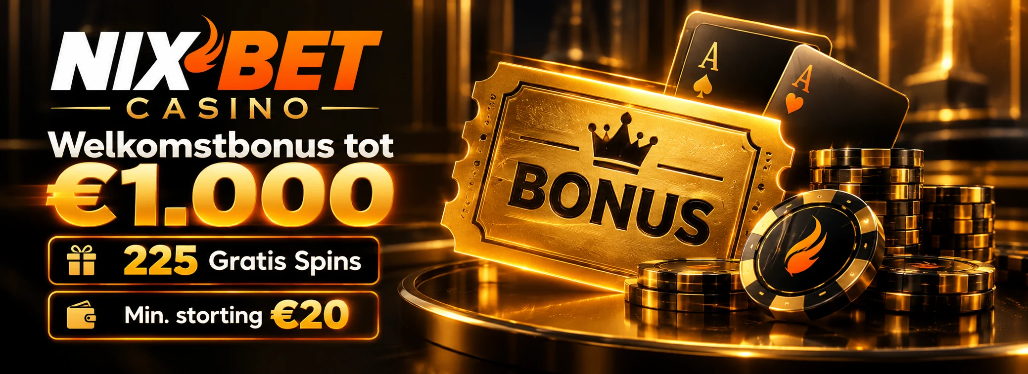plus 225 gratis spins over drie stortingen